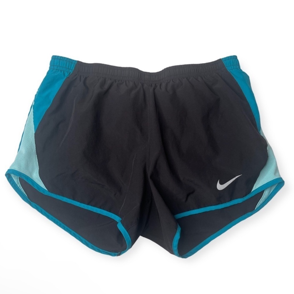 Nike Women’s Dri-Fit‎ Running Shorts Lined Black/Teal Size S​​​